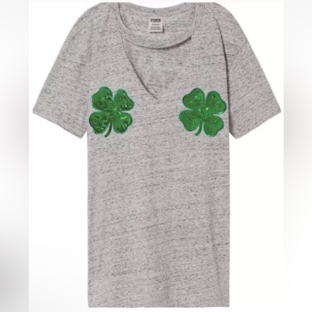 Pink St pattys Day tee